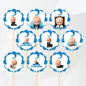 beţişoare cu Boss Baby pentru candy bar personalizate