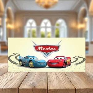 Plicuri pentru bani cu Cars pentru copii, design colorat, carton lucios