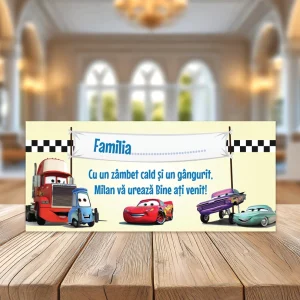 Plicuri pentru bani cu Cars pentru copii, design colorat, carton lucios