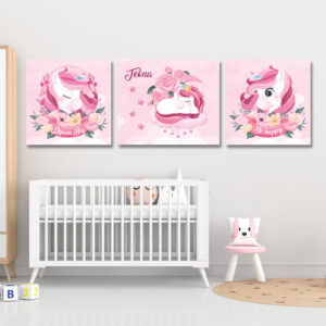 Tablou multi canvas cu Unicorn pentru copiii