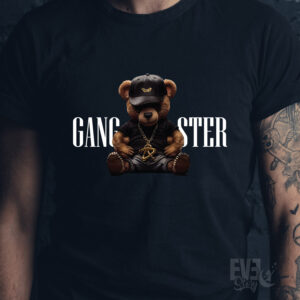 Tricou Gangster negru, Bear Collection