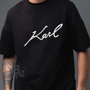Tricou Karl Lagerfeld Signature culoare neagra