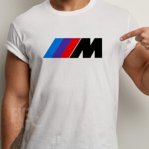 Tricou M Power, culoare alba, imprimeu BMW