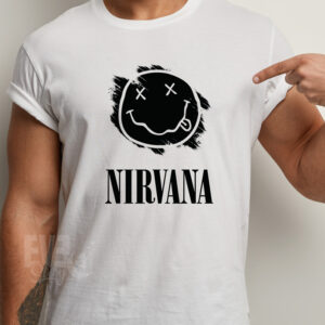Tricou Nirvana, culoare albă