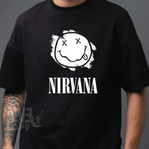 Tricou Nirvana, culoare neagră