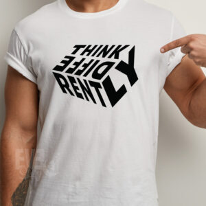 Tricou Think Differently alb