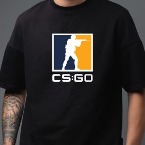 Tricou Counter Strike 2, rezistent la spălări, regular fit, bumbac 100%, culoare negru