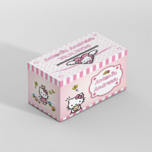 Cutie pentru plicuri de bani cu Hello Kitty, carton fotografic 300g, 33x23x23cm