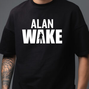 Tricou Alan Wake, imprimeu rezistent la spălări, bumbac 100%, Regular Fit culoare negru