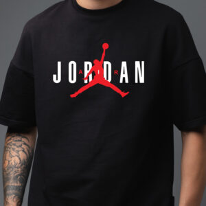 Tricou Jordan Air adulţi, rezistent la spălări, regular fit, bumbac 100%, culoare negru