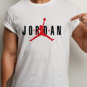 Tricou Jordan Air adulţi, rezistent la spălări, regular fit, bumbac 100%, culoare alb