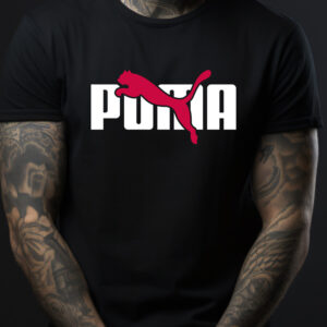 Tricou Puma pentru adulţi, imprimeu rezistent la spălări, regular fit, bumbac 100%, culoare negru