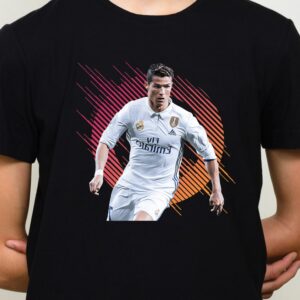 Tricou copii Cristiano Ronaldo, bumbac 100%, regular fit, culoare negru