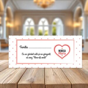 Plic de bani Elefănţel, 20x9cm, carton lucios fotografic 240g, funcţie de place card