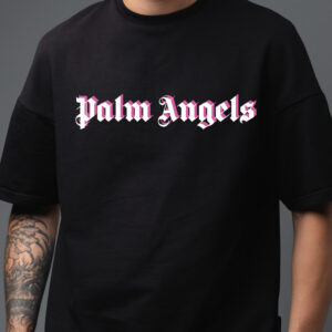 Tricouri Palm Angels rezistente la spălări, regular fit, bumbac 100%, culoare negru
