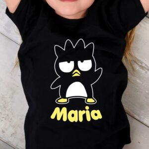 Tricou Badtz Maru pentru copii personalizat, bumbac 100%, regular fit, rezistent la spălări, culoare negru