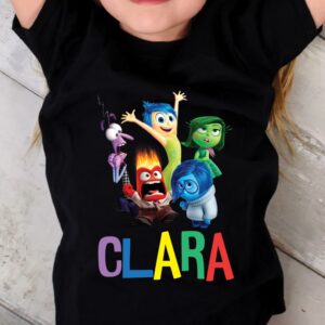 Tricou Inside Out pentru copii personalizat, rezistent la spălări, regular fit, bumbac 100%, culoare negru