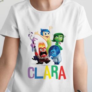 Tricou Inside Out pentru copii personalizat, rezistent la spălări, regular fit, bumbac 100%, culoare alb