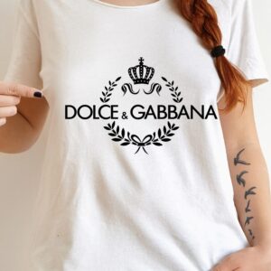 Tricou Dolce & Gabanna damă, regular fit, bumbac 100%, culoare alb, imprimeu rezistent
