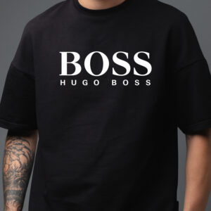 Tricou Hugo Boss pentru bărbaţi, imprimeu rezistent la spălări, regular fit, bumbac 100%, culoare negru