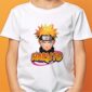 Tricou Naruto copii personalizat, rezistent la spălări, regular fit, bumbac 100%, culoare alb