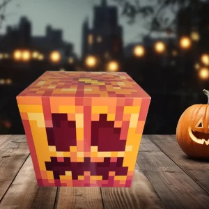 Decoraţiune Minecraft de Halloween, cutie 26x26cm, carton lucios