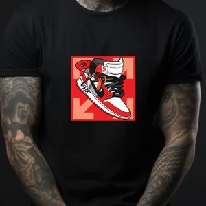 Tricouri Nike Air Jordan, rezistent la spălări, bumbac 100%, Regular Fit, culoare alb/negru