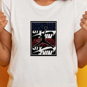 Tricouri Nike Air Jordan, rezistent la spălări, bumbac 100%, Regular Fit, culoare alb/negru #2