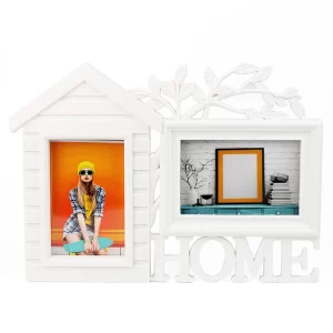 Rama foto HOME cu 2 poze, 37x26cm, material plastic, cadou casă nouă