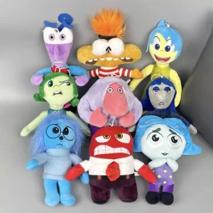 Set cadou de 9 pluşuri Inside Out, cu săculeţ personalizat cu nume pentru copii