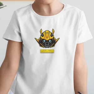 Tricou Bumblebee personalizabil #4, unisex, rezistent la spălări, bumbac 100%, Regular Fit, culoare alb