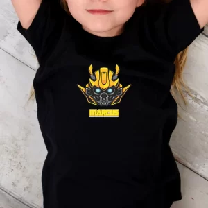 Tricou Bumblebee personalizabil #4, unisex, rezistent la spălări, bumbac 100%, Regular Fit, culoare negru