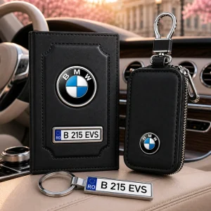 Portofel BMW Port document personalizat din piele, 13x10cm, diverse culori