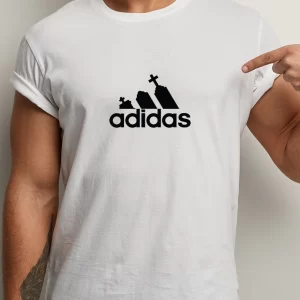 Tricou Adidas RIP, rezistent la spălări, bumbac 100%, Regular Fit, culoare alb