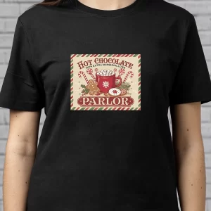 Tricou Crăciun Vintage, rezistent la spălări, bumbac 100%, Regular Fit, culoare negru #16