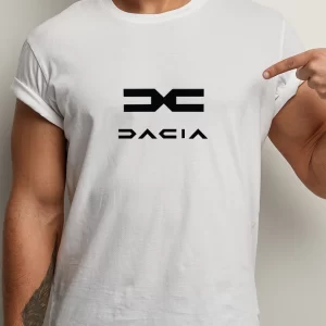 Tricou Dacia, rezistent la spălări, bumbac 100%, Regular Fit, culoare alb #2