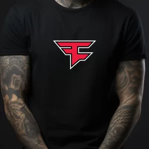 Tricou FaZe Clan, rezistent la spălări, bumbac 100%, Regular Fit, culoare negru