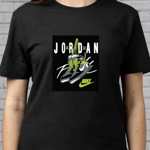Tricou Nike Jordan Shoes, rezistent la spălări, bumbac 100%, Regular Fit, culoare negru #2