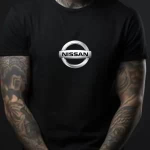 Tricou Nissan, rezistent la spălări, bumbac 100%, Regular Fit, culoare negru