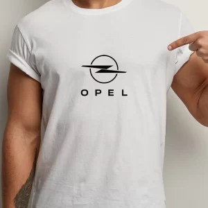 Tricou Opel, rezistent la spălări, bumbac 100%, Regular Fit, culoare alb