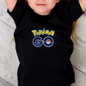 Tricou Pokemon GO, rezistent la spălări, regular fit, bumbac 100%, culoare negru