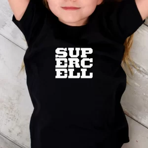 Tricou Supercell, rezistent la spălări, regular fit, bumbac 100%, culoare negru