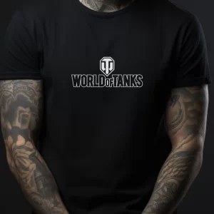 Tricou World of Tanks, rezistent la spălări, regular fit, bumbac 100%, culoare negru