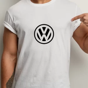 Tricou Volkswagen, rezistent la spălări, bumbac 100%, Regular Fit, culoare alb