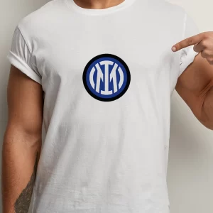 Tricou Inter Milan, unisex, rezistent la spălări, bumbac 100%, Regular Fit, culoare alb