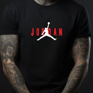 Tricou Nike Jordan Inverted, unisex, rezistent la spălări, bumbac 100%, Regular Fit, culoare negru