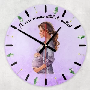 Ceas de perete A Mai Rămas Atât De Puțin, diametru 20cm, Sticlă sau MDF