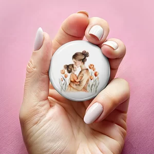 Mărţişoare de Ziua Mamei tip insignă, set de 4 bucăţi, diametru 7,5cm, ambalate individual #4