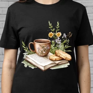 Tricou Mărțișor Spring Coffee, unisex, rezistent la spălări, bumbac 100%, Regular Fit, culoare negru