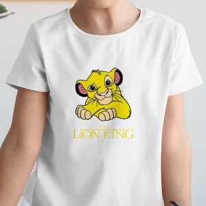Tricou Lion King Simba #2, unisex, rezistent la spălări, bumbac 100%, regular fit, culoare alb